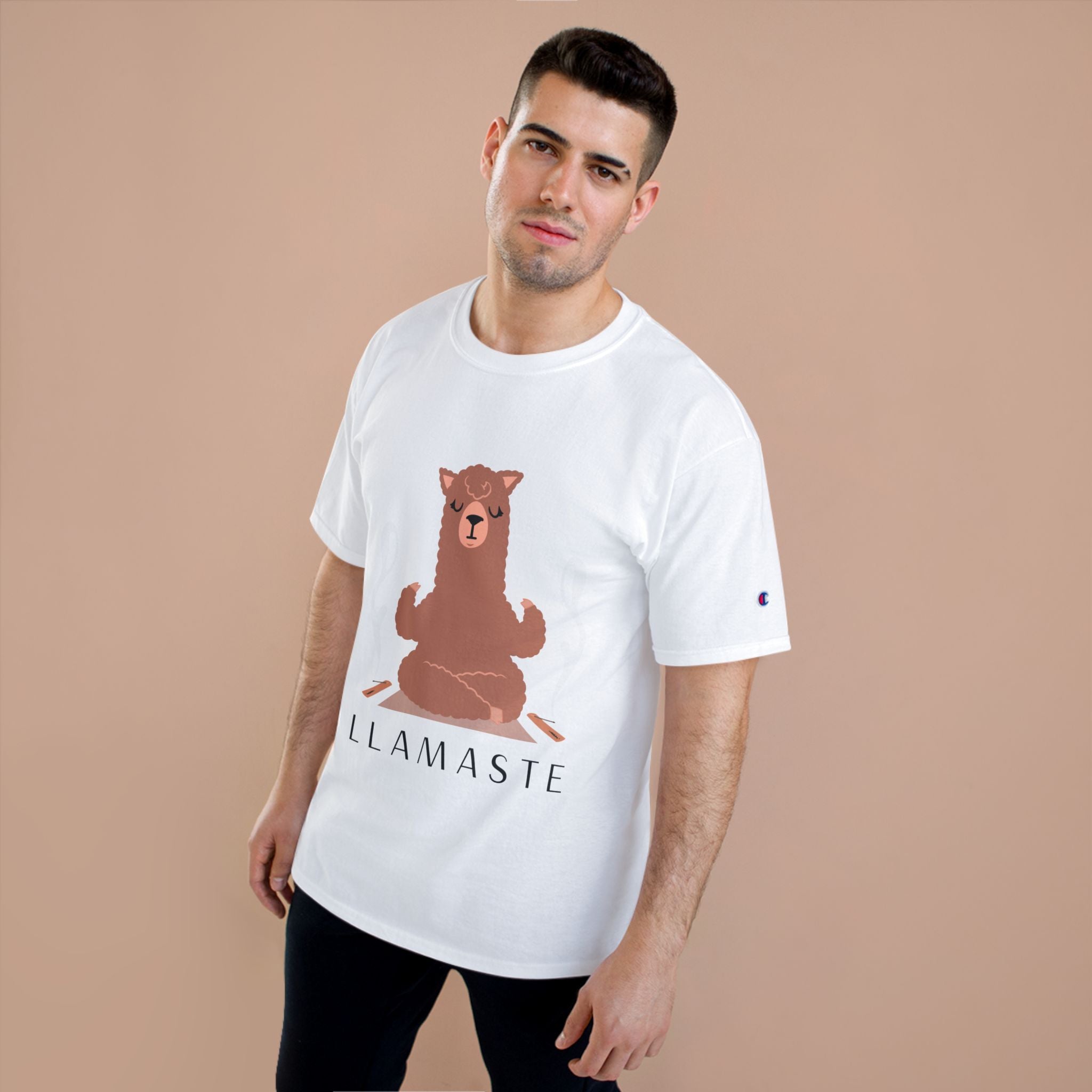 Llamaste Champion T-Shirt, Funny Yoga Tee,