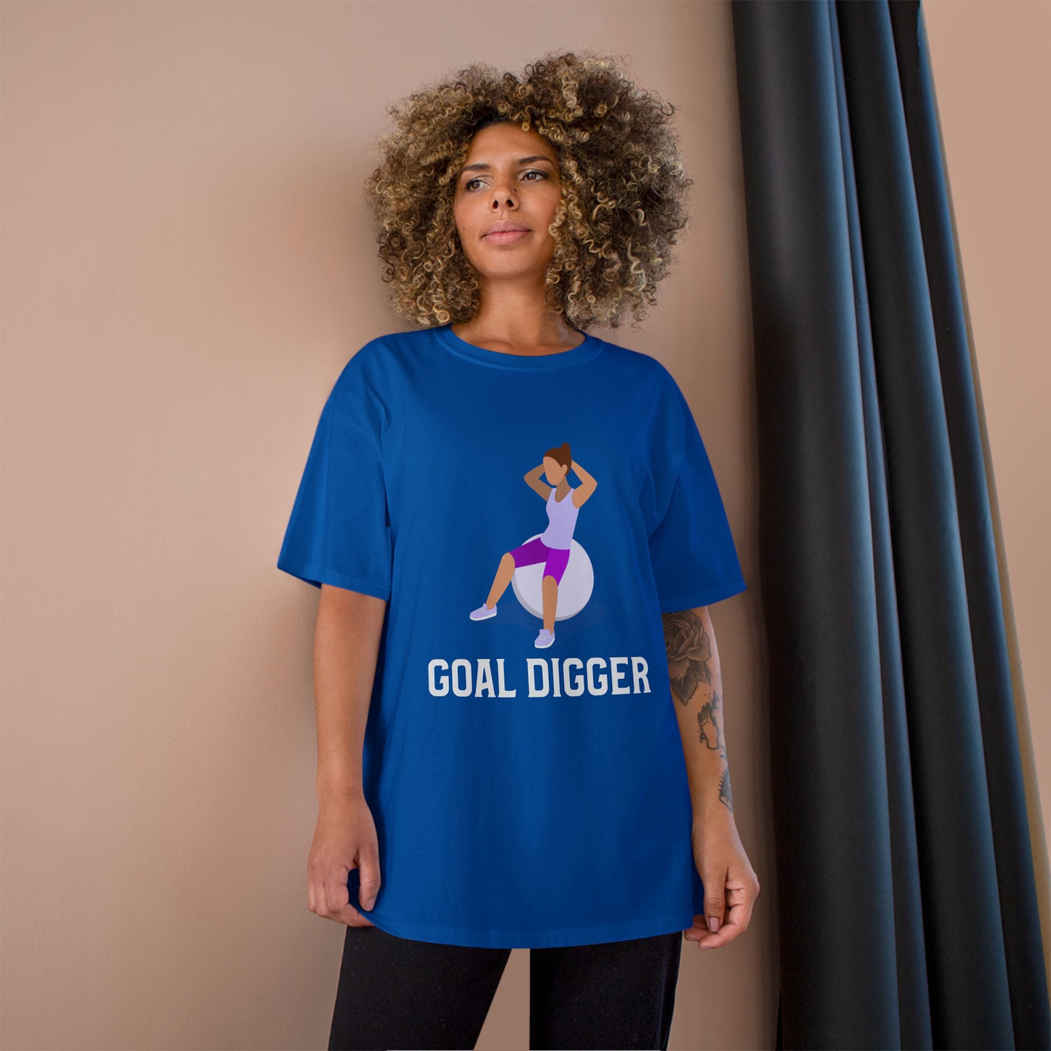 Goal Digger Champion T-Shirt - Motivational Workout Tee