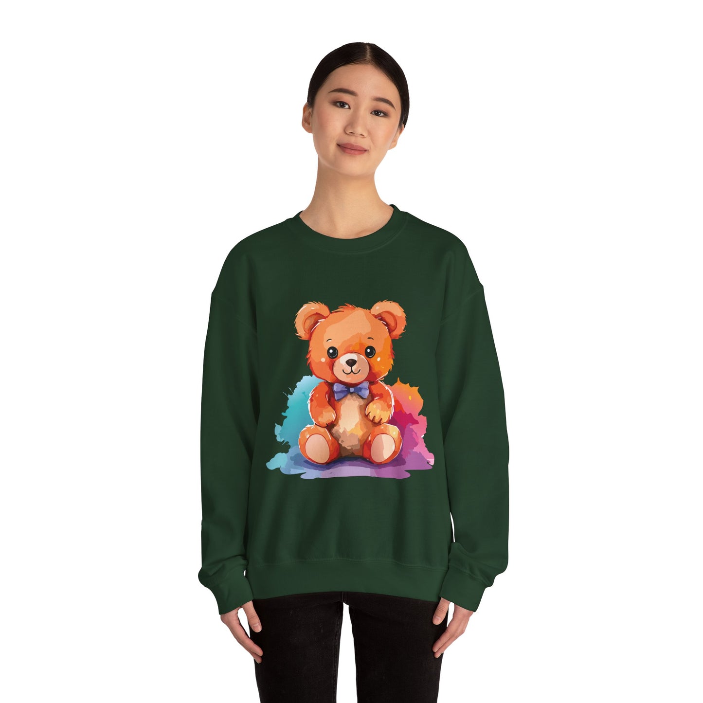 Cute bear printed Unisex Heavy Blend™ Crewneck Sweatshirt