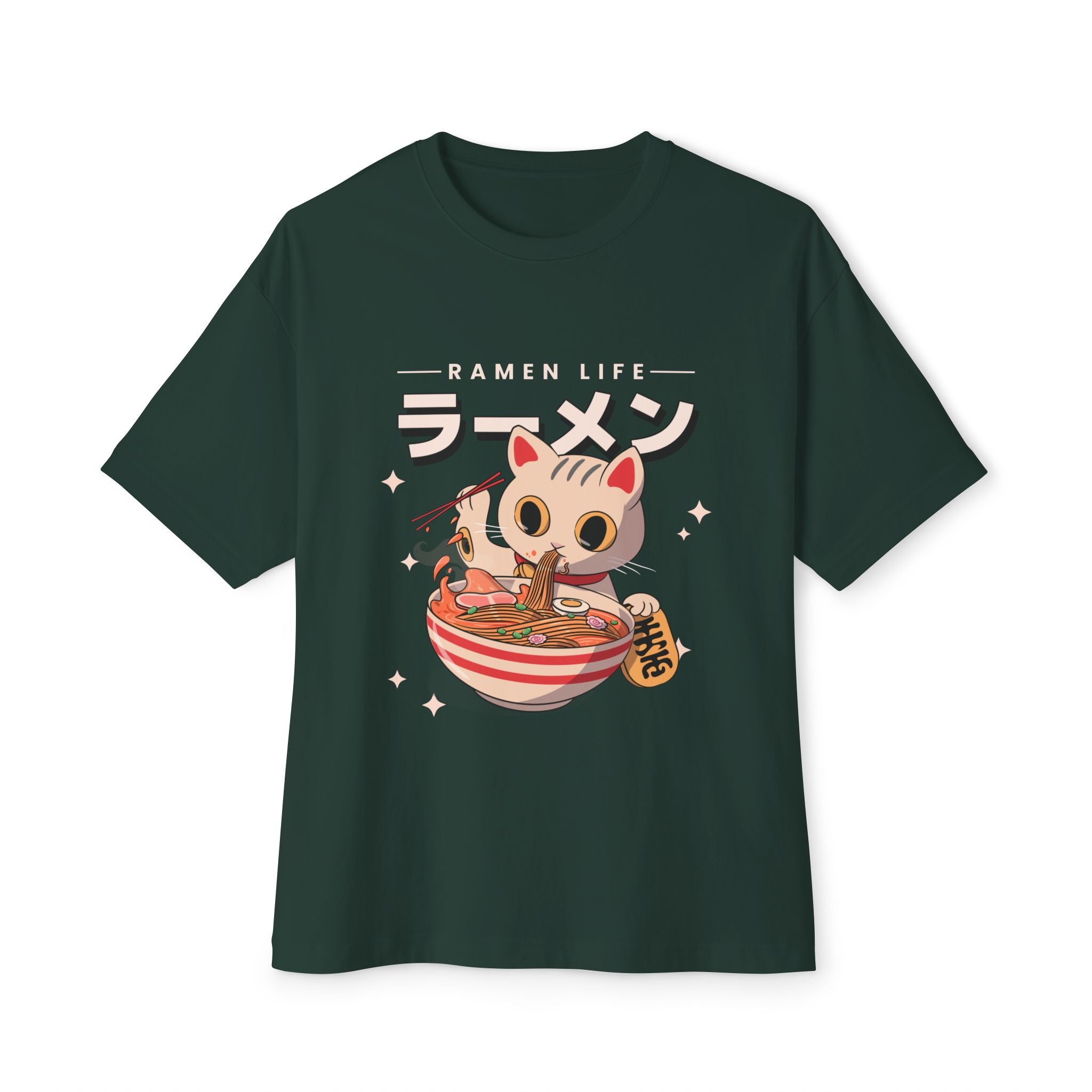 Ramen Life Unisex Oversized Boxy Tee,  Anime T-Shirt