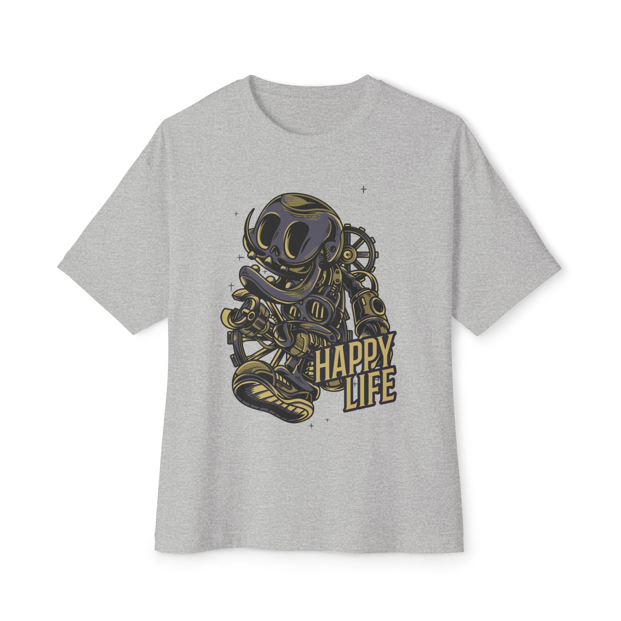Steampunk Retro Graphic Oversized Tee