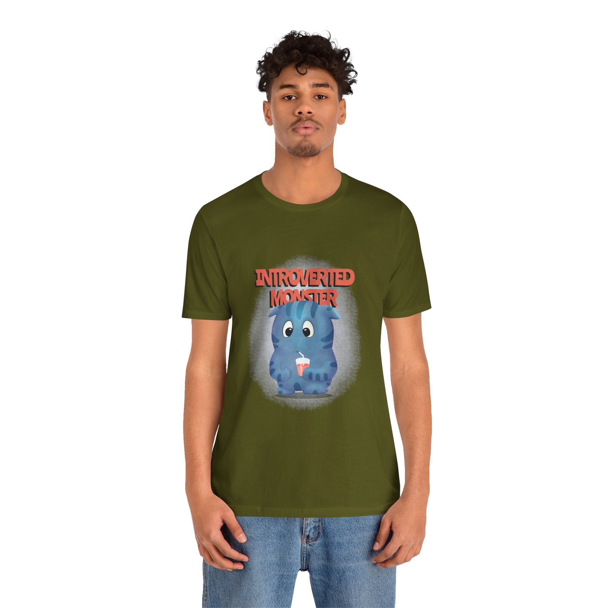 Introverted Monster Short Sleeve Tee - Cute Graphic Tee for Introverts