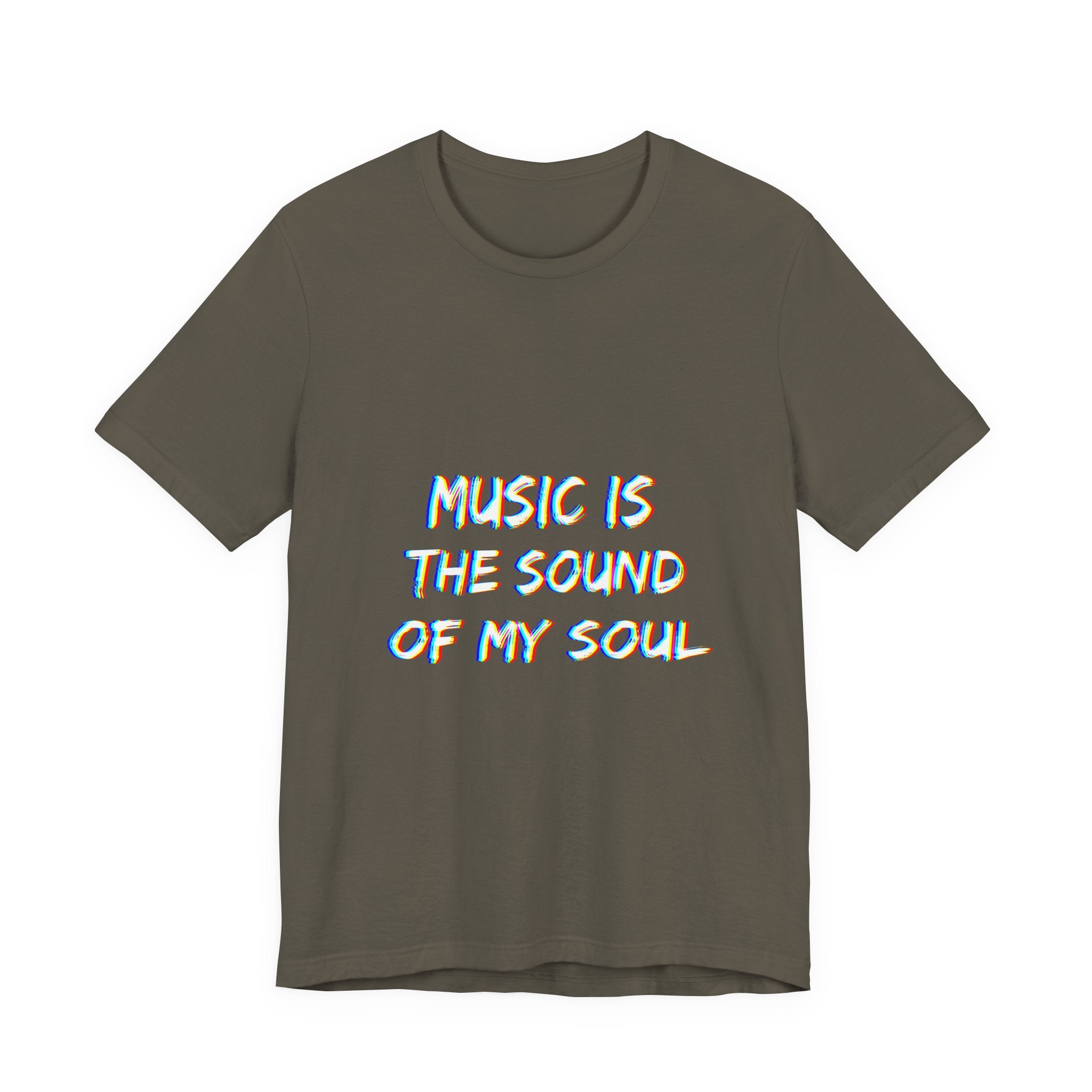 Music is the sound of my soul minimalistic Unisex Tee, Fun Graphic T-Shirt