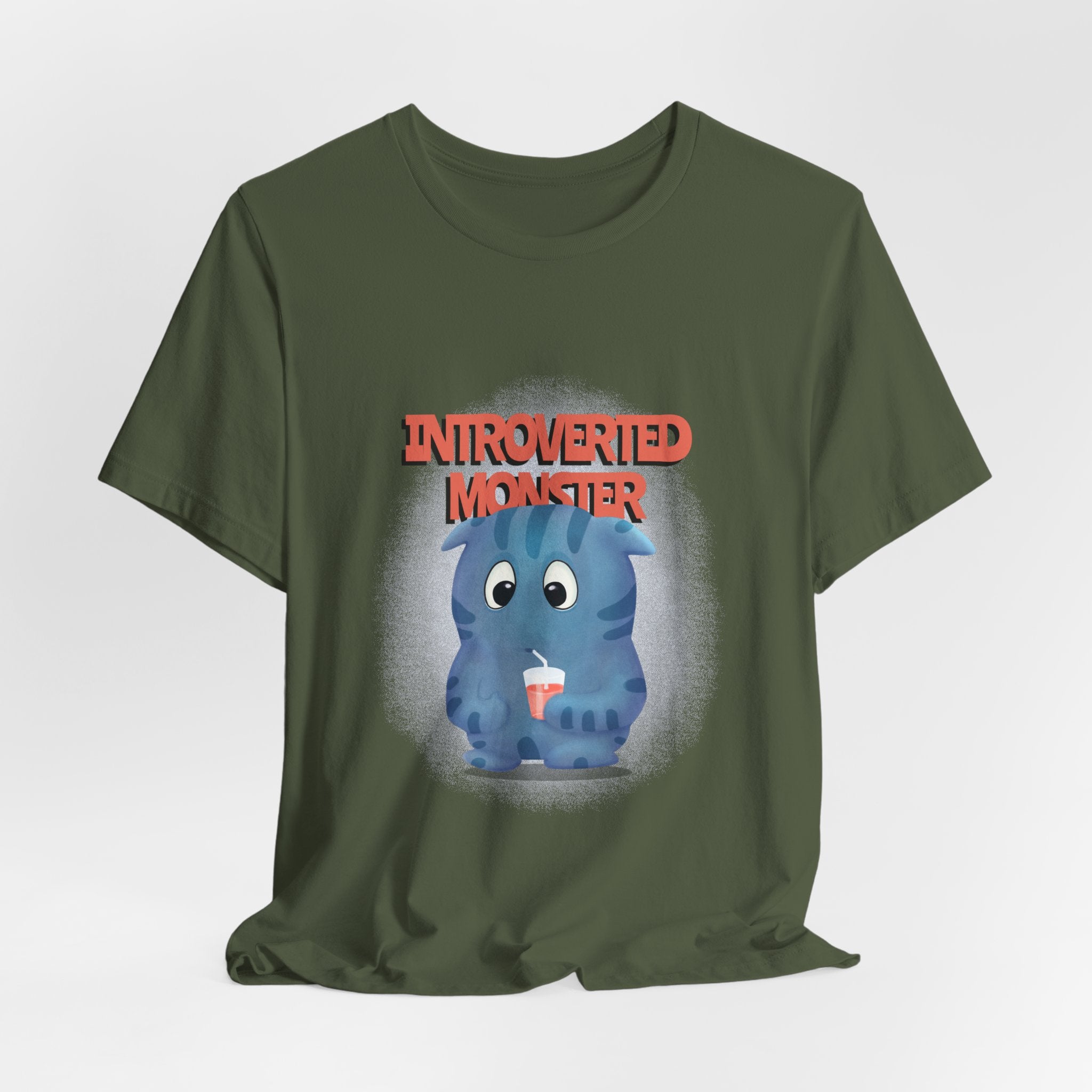 Introverted Monster Short Sleeve Tee - Cute Graphic Tee for Introverts