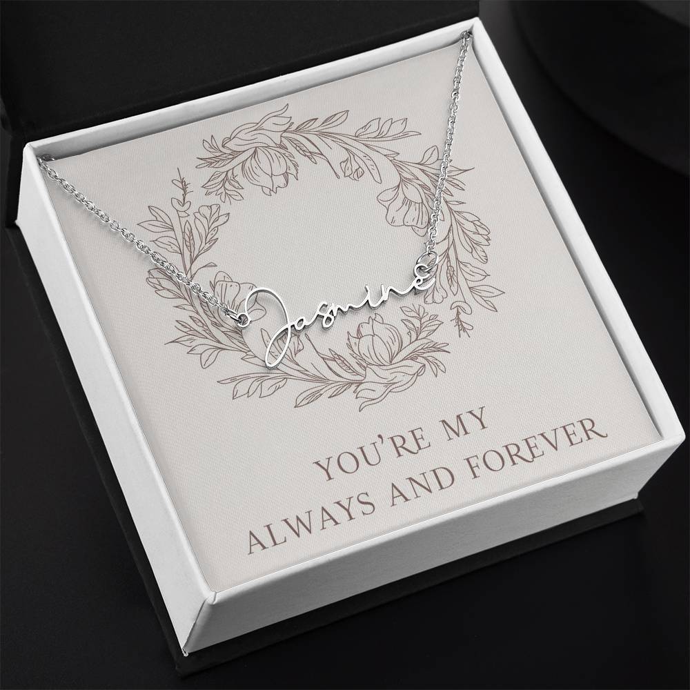 Signature Name Necklace (With MC)