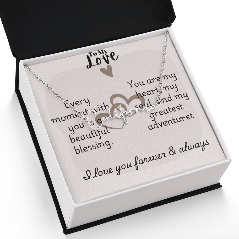 Signature Name Necklace (With MC)