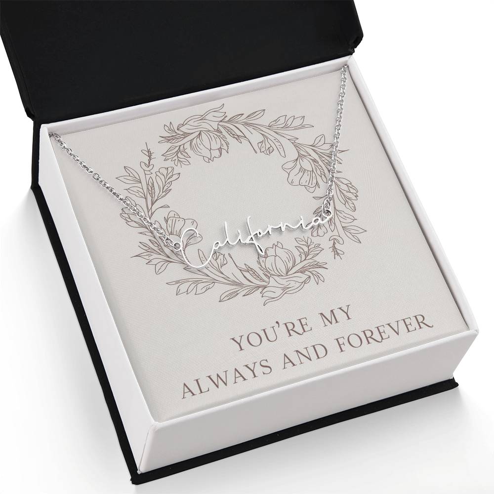 Signature Name Necklace (With MC)