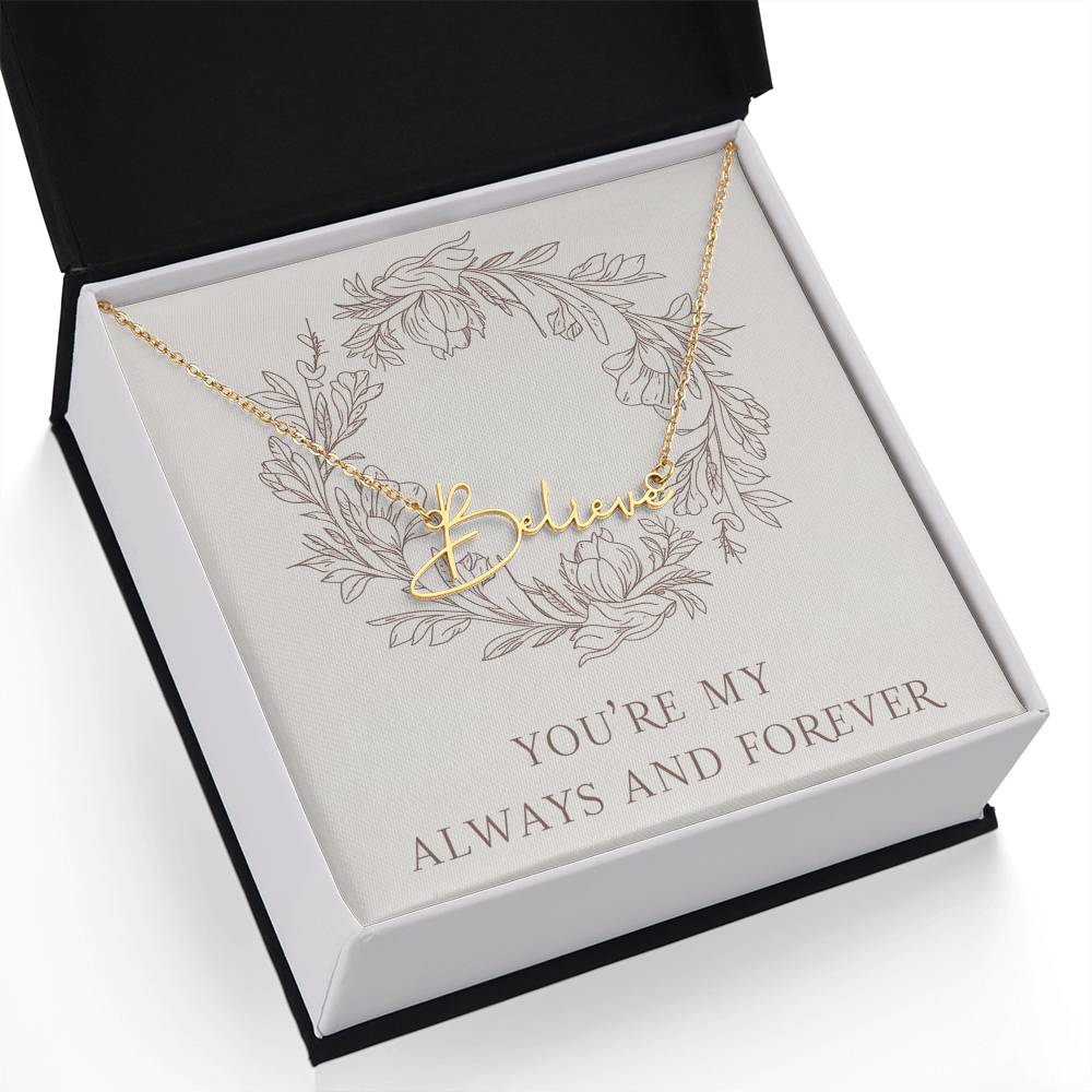 Signature Name Necklace (With MC)