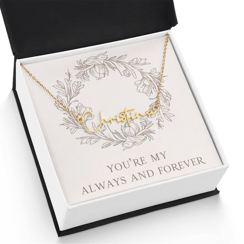 Signature Name Necklace (With MC)