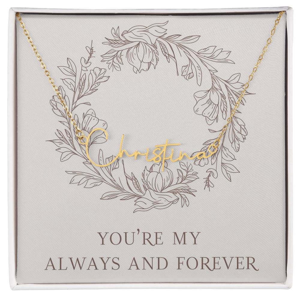 Signature Name Necklace (With MC)