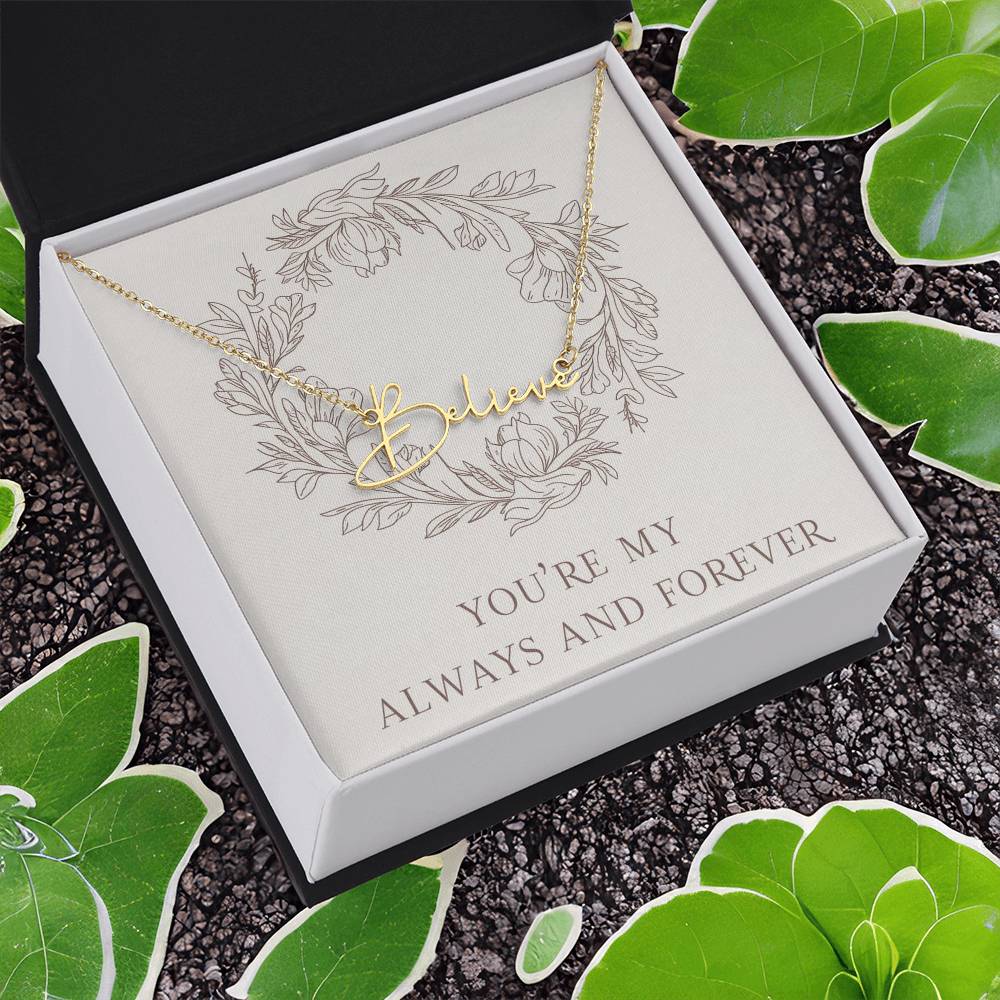 Signature Name Necklace (With MC)