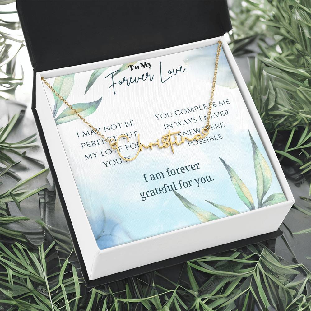 Signature Name Necklace (With MC)