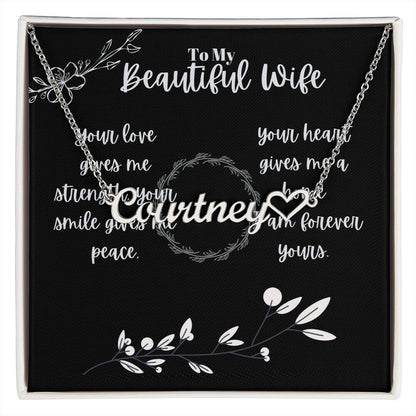 Custom Name Necklace with heart