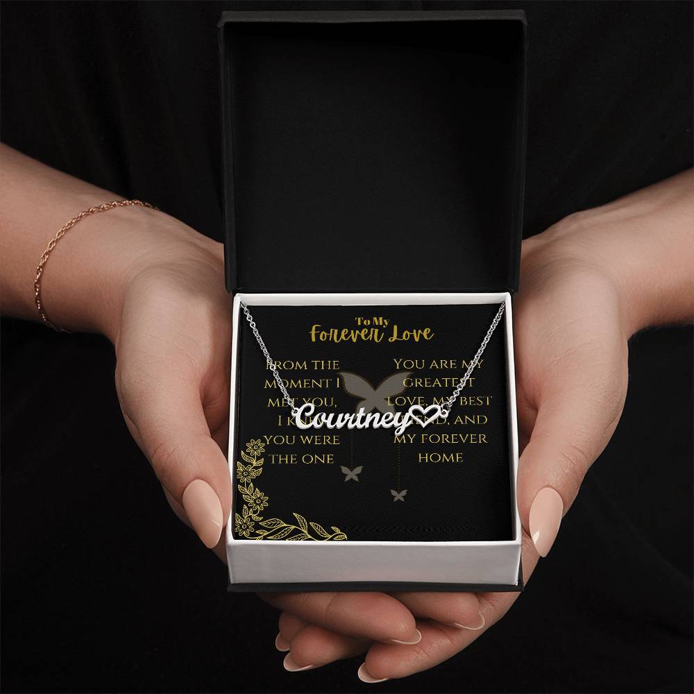 Custom Name Necklace with heart