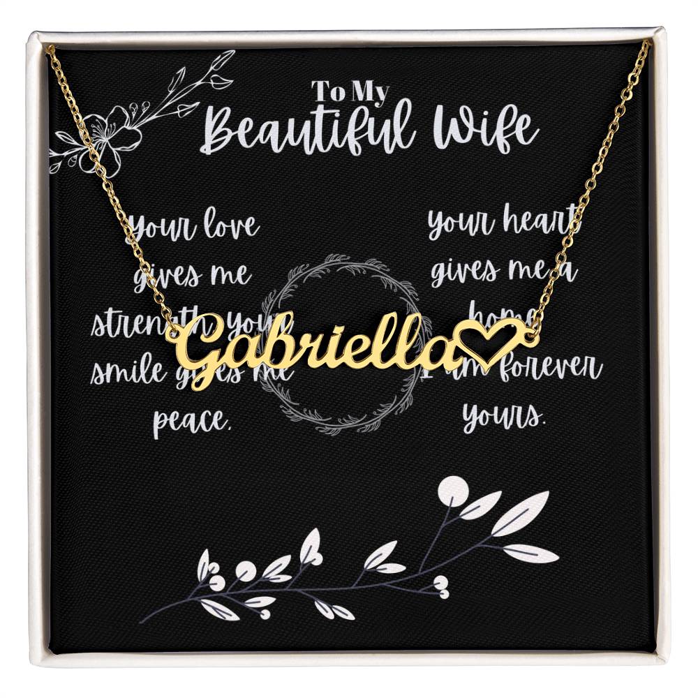 Custom Name Necklace with heart