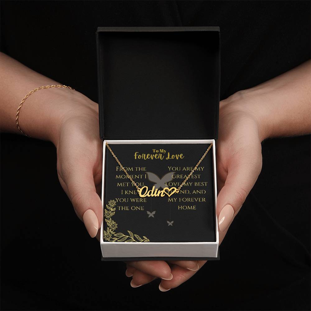 Custom Name Necklace with heart