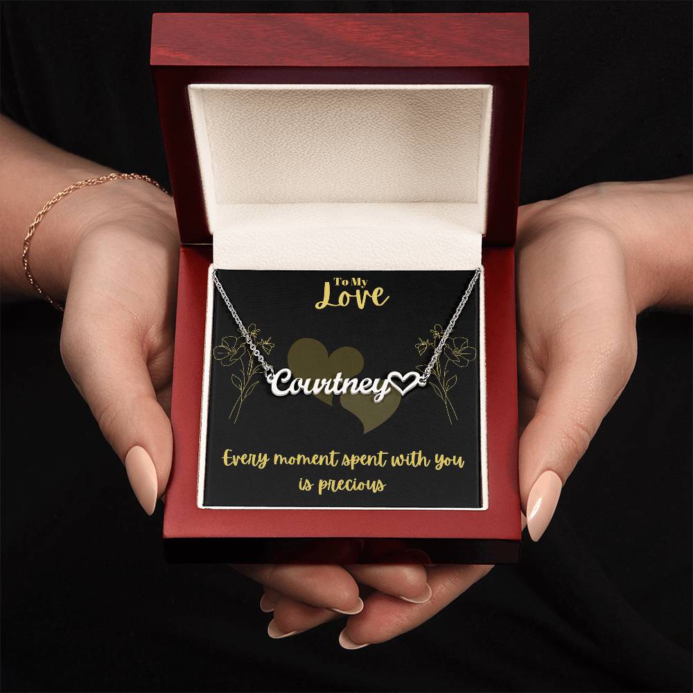 Custom Name Necklace with heart