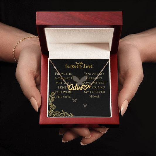 Custom Name Necklace with heart