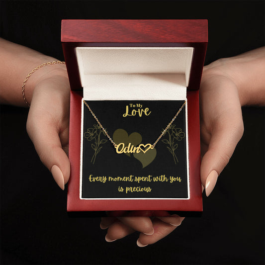 Custom Name Necklace with heart