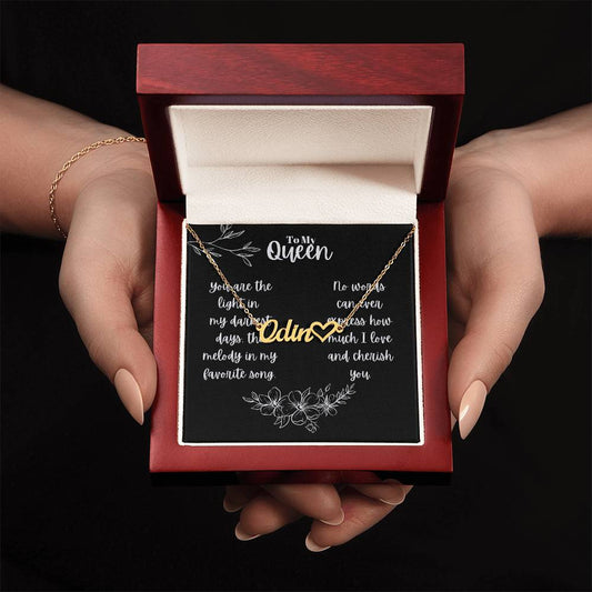 Custom Name Necklace with heart