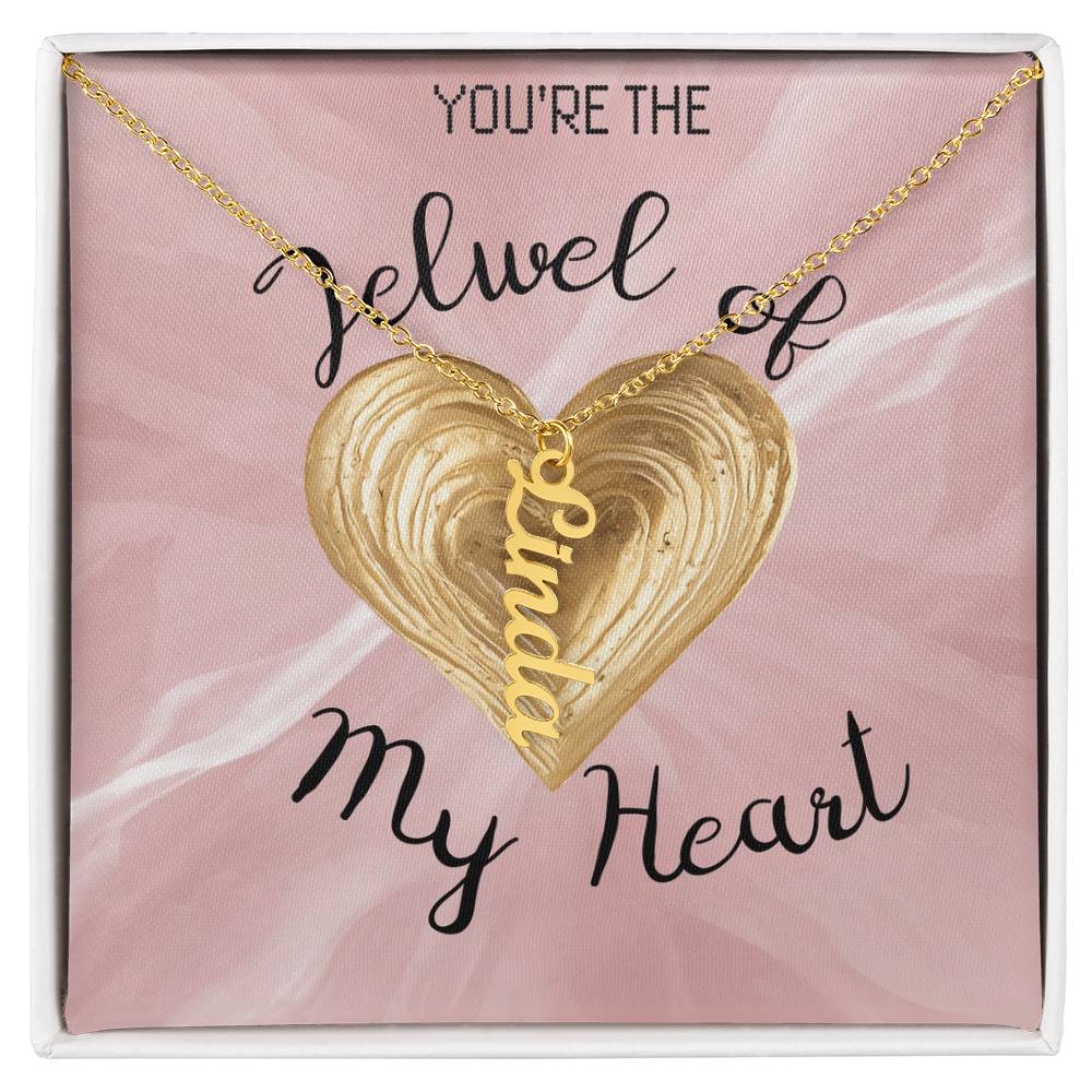 Vertical Name Necklace W/MC
