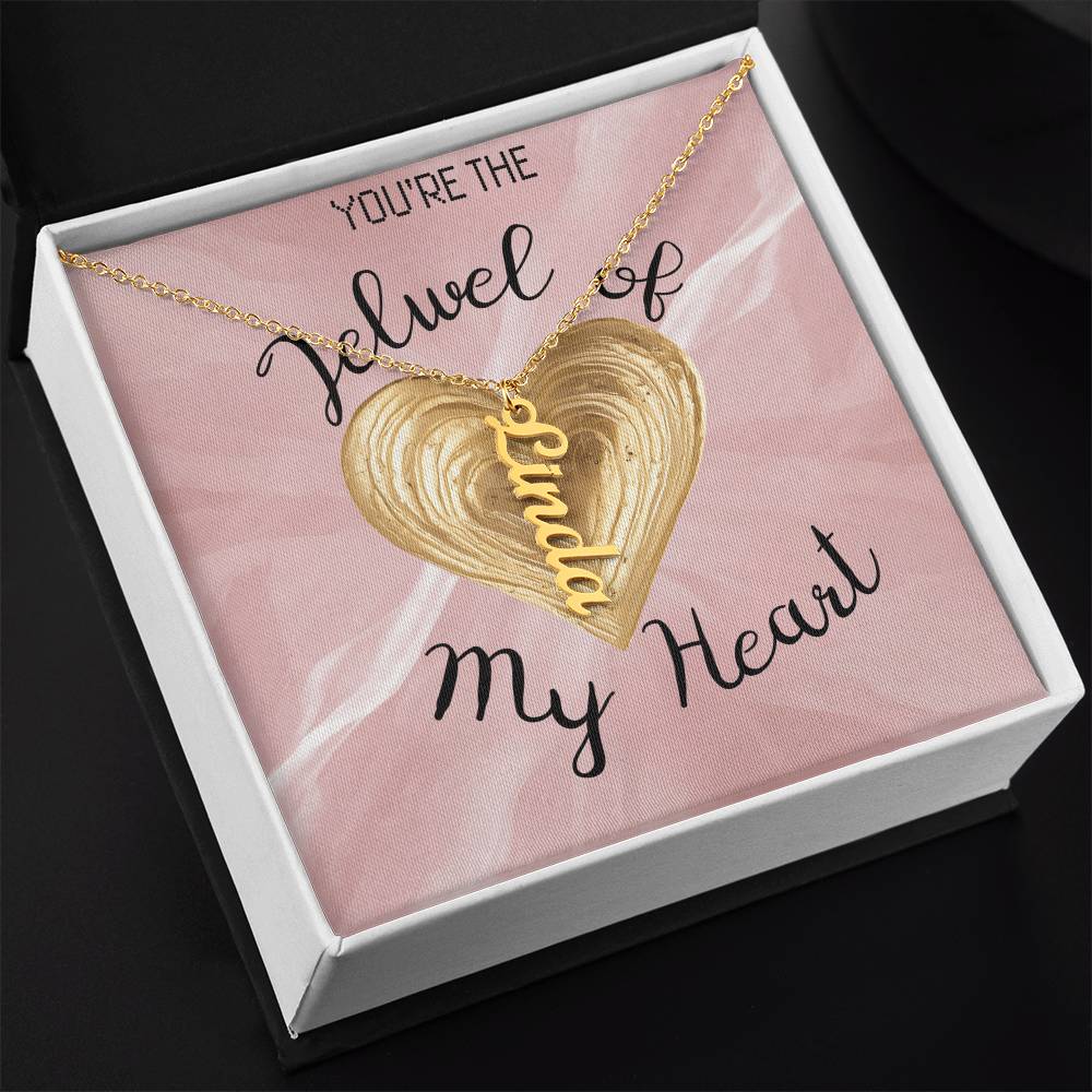 Vertical Name Necklace W/MC