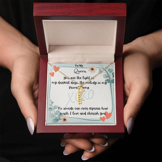 Vertical Name Necklace W/MC