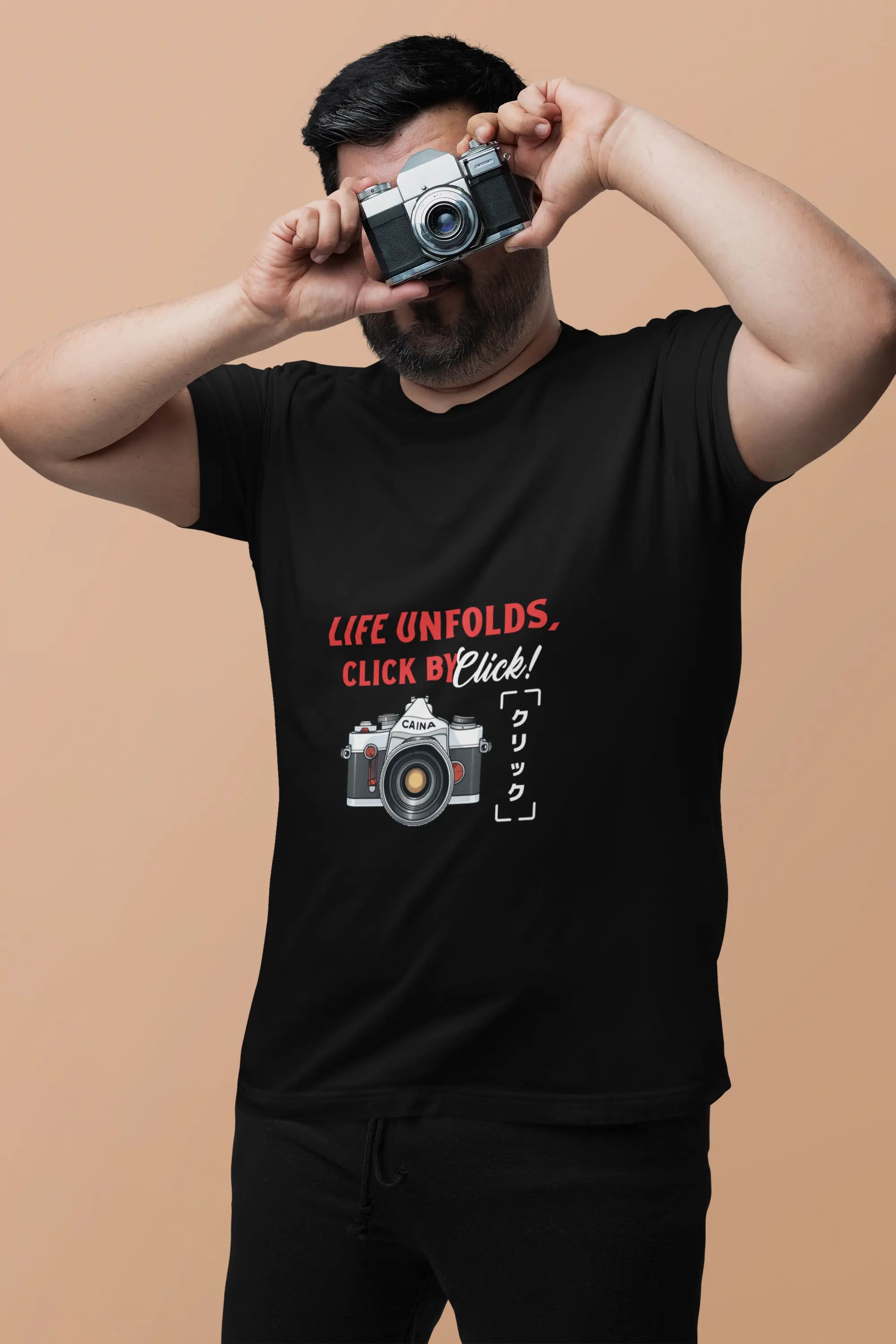 Life Unfolds click by click Tee, Unisex Cotton T-Shirt