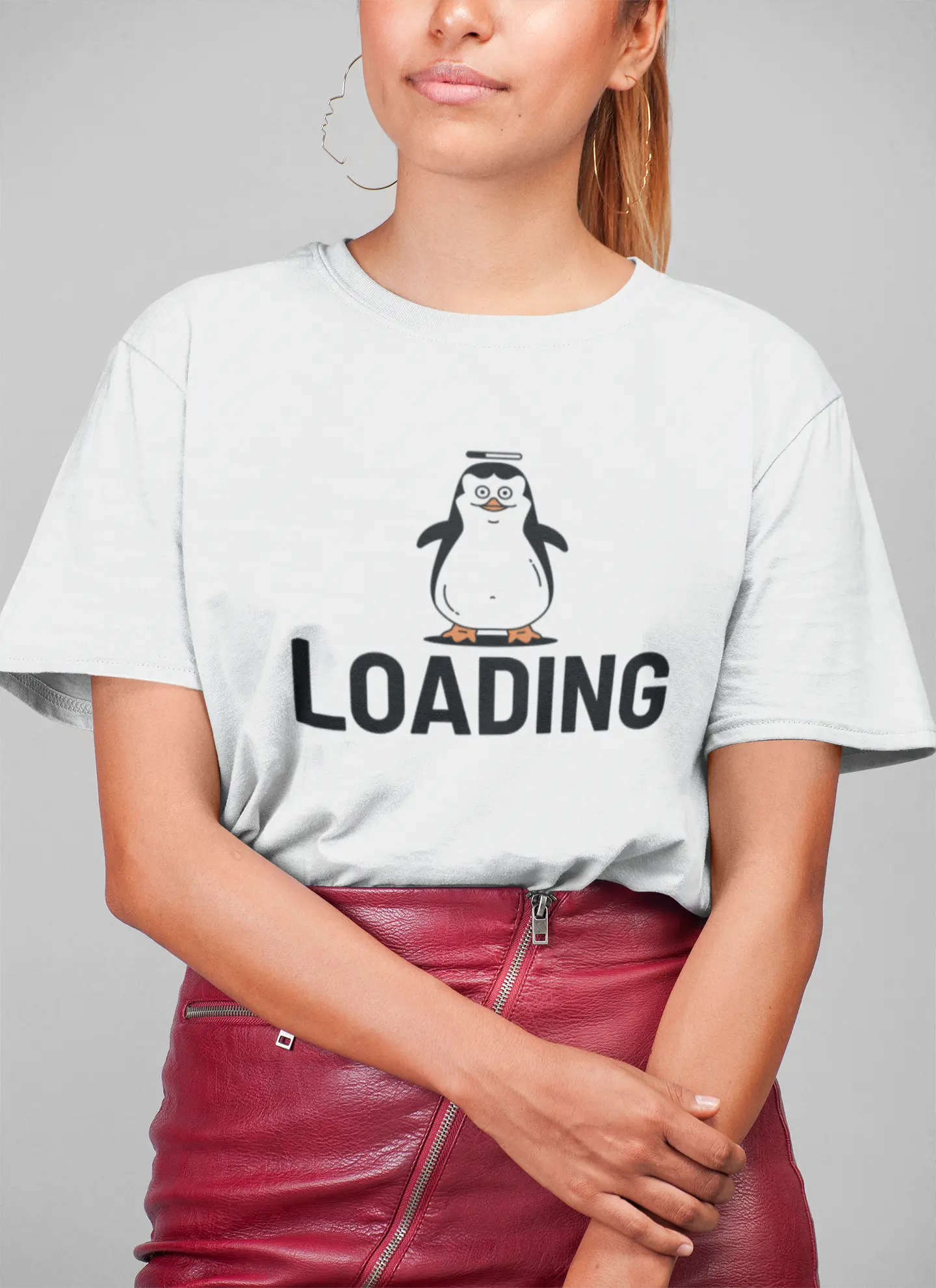 Loading  cute Penguin graphic, Unisex  Oversized Tee