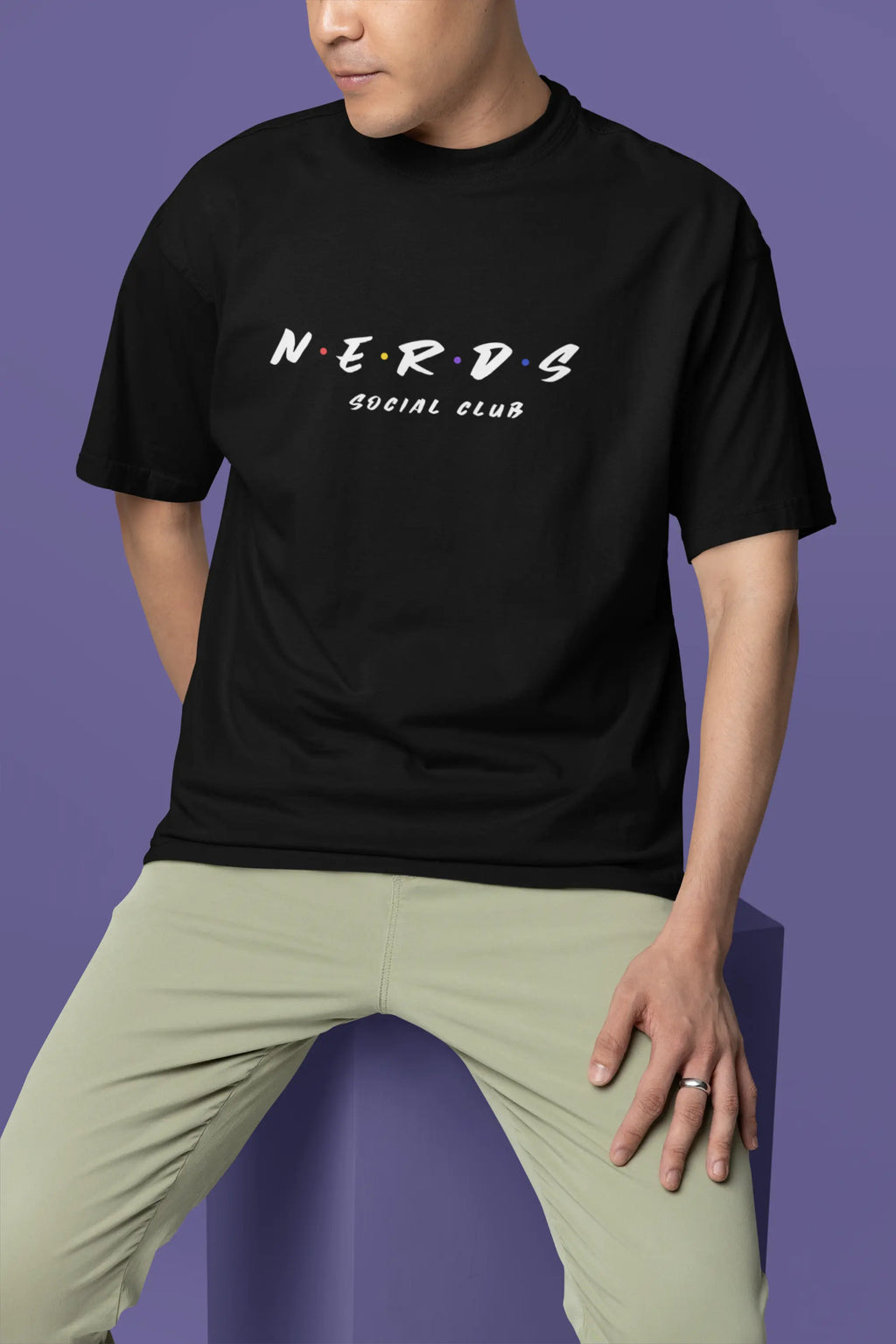 Nerds Social Club Unisex Oversized Tee - Casual Wear