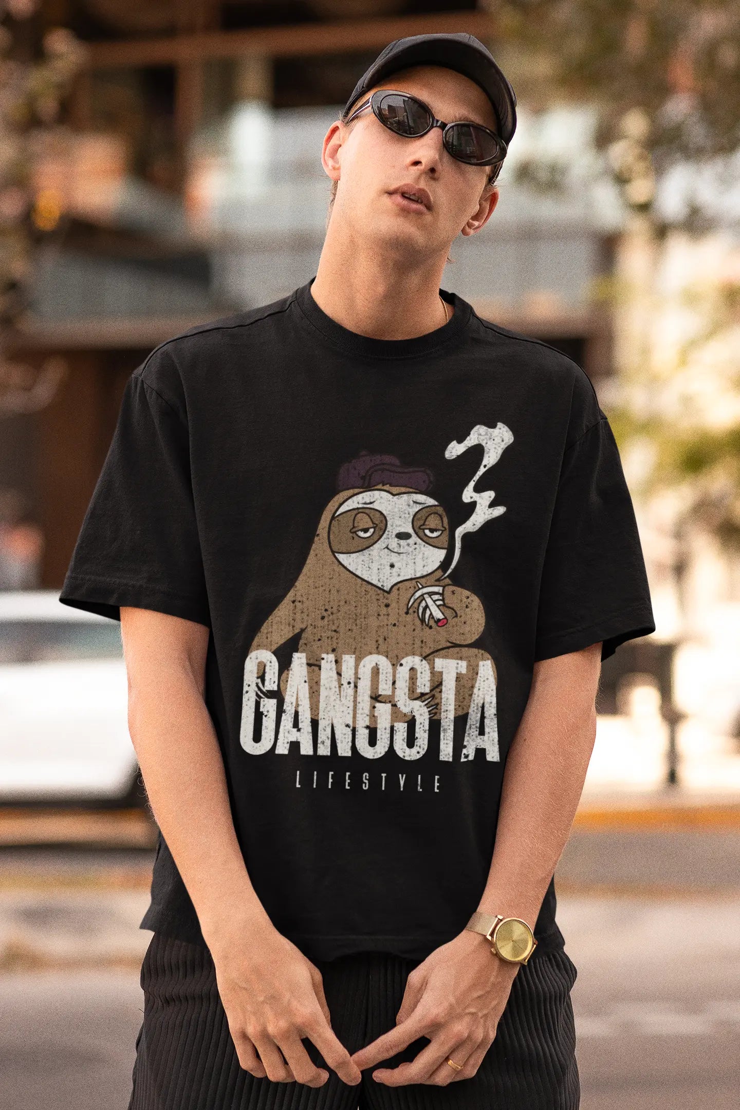 Gangsta Lifestyle, Graphic Oversized Tee