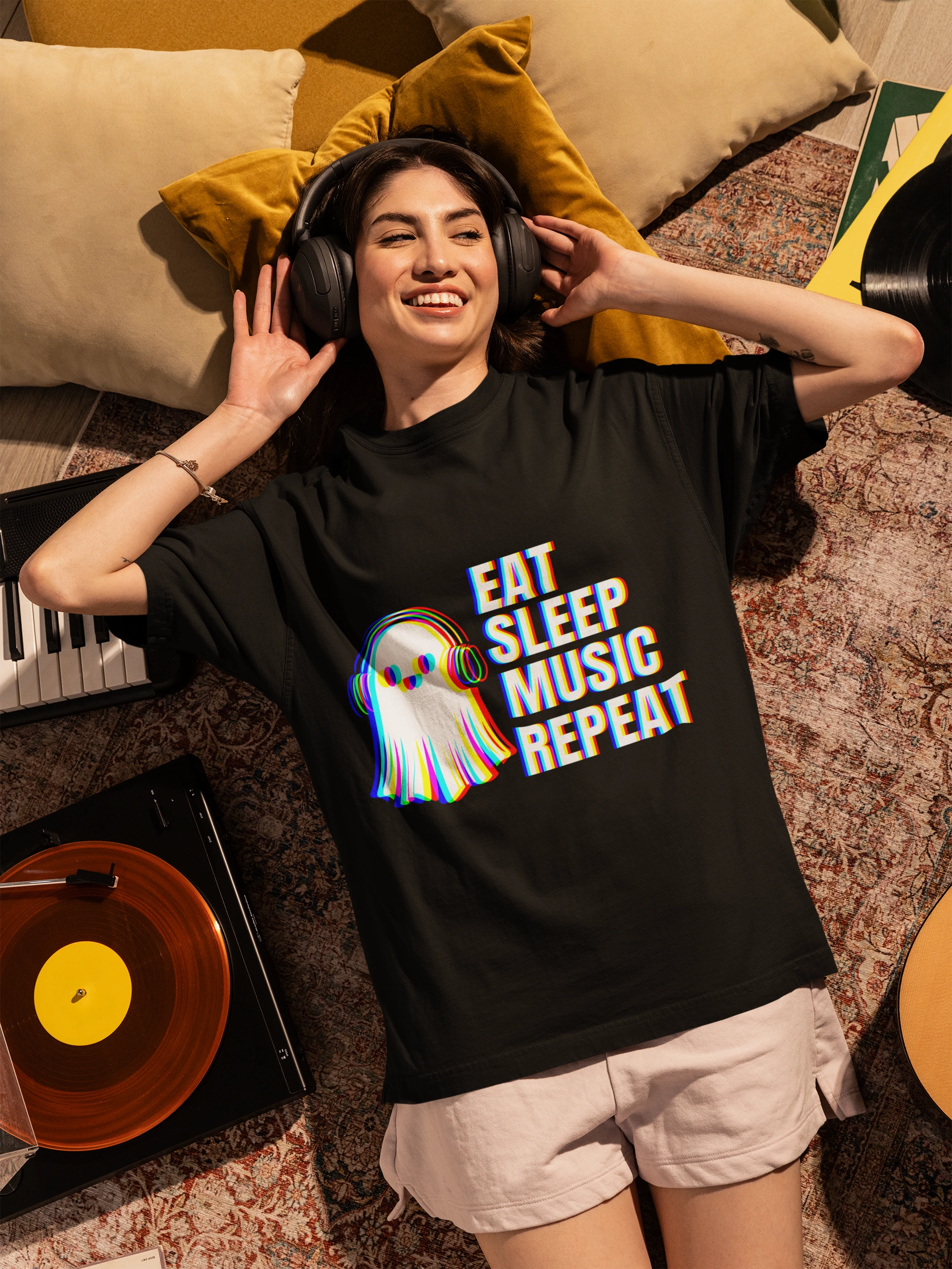 Eat Sleep Music Repeat EDM Unisex T-shirt