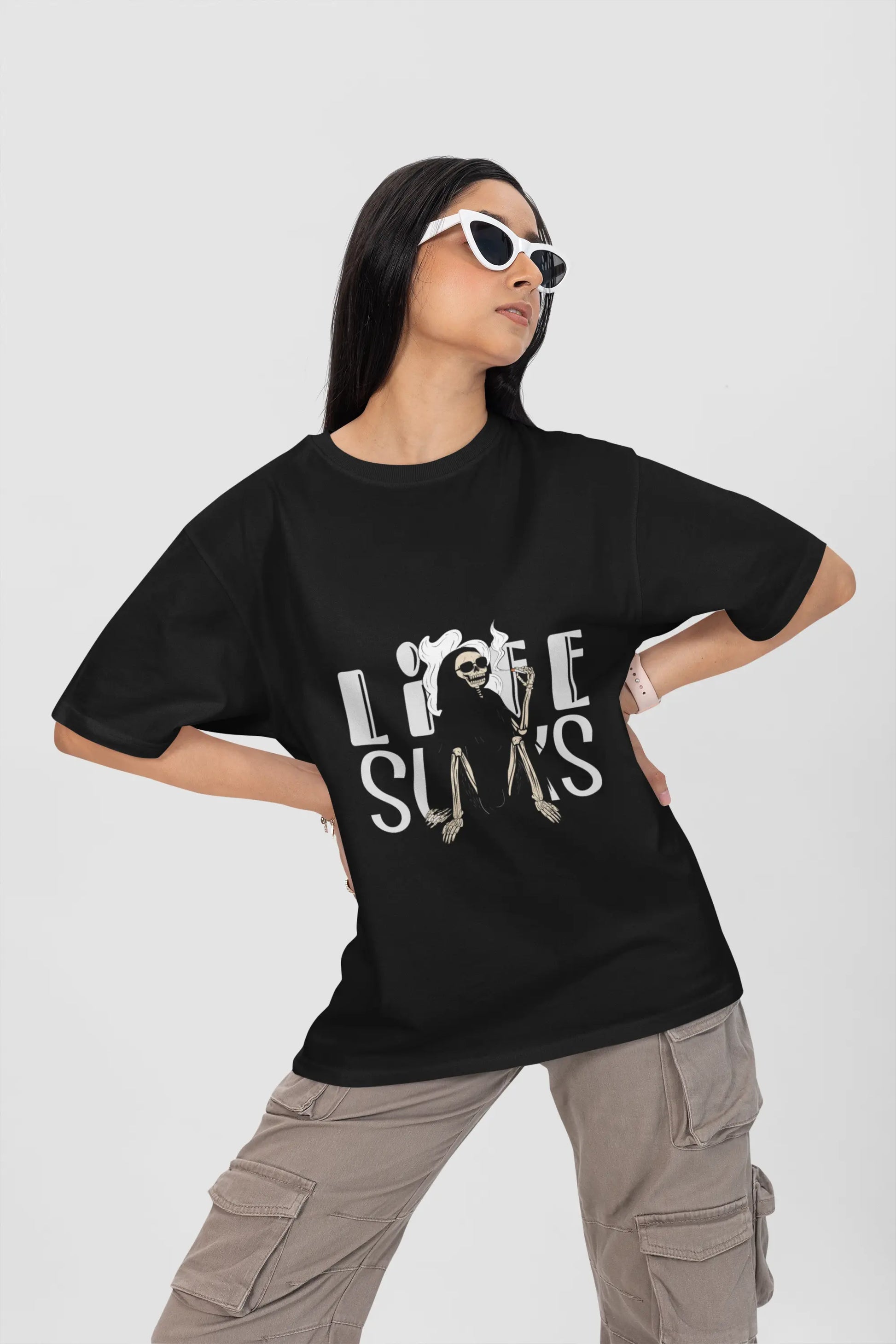 Life Sucks, Grim reaper Graphic Oversized Tee