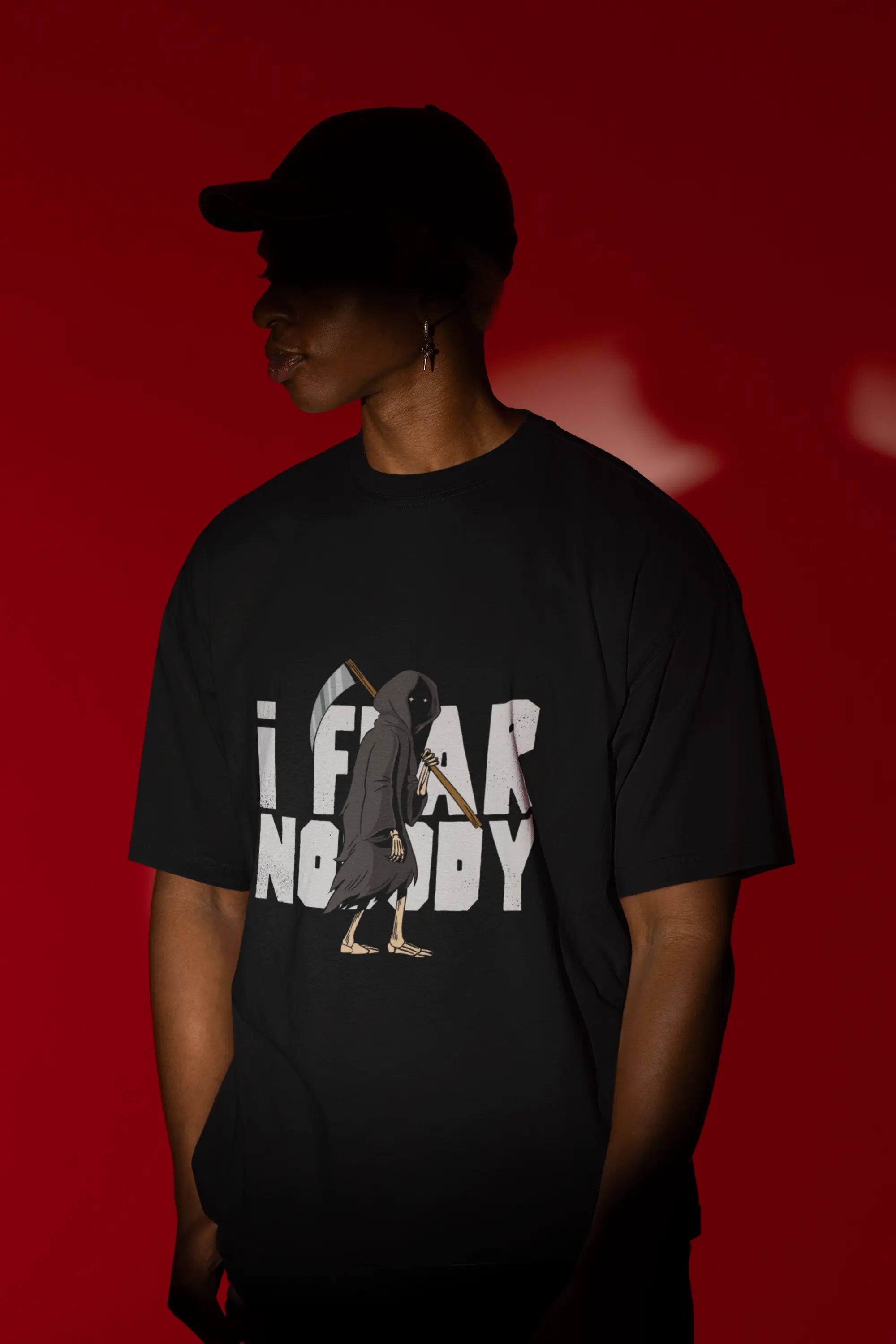 I fear Nobody, Grim Reaper Graphic Oversized Tee