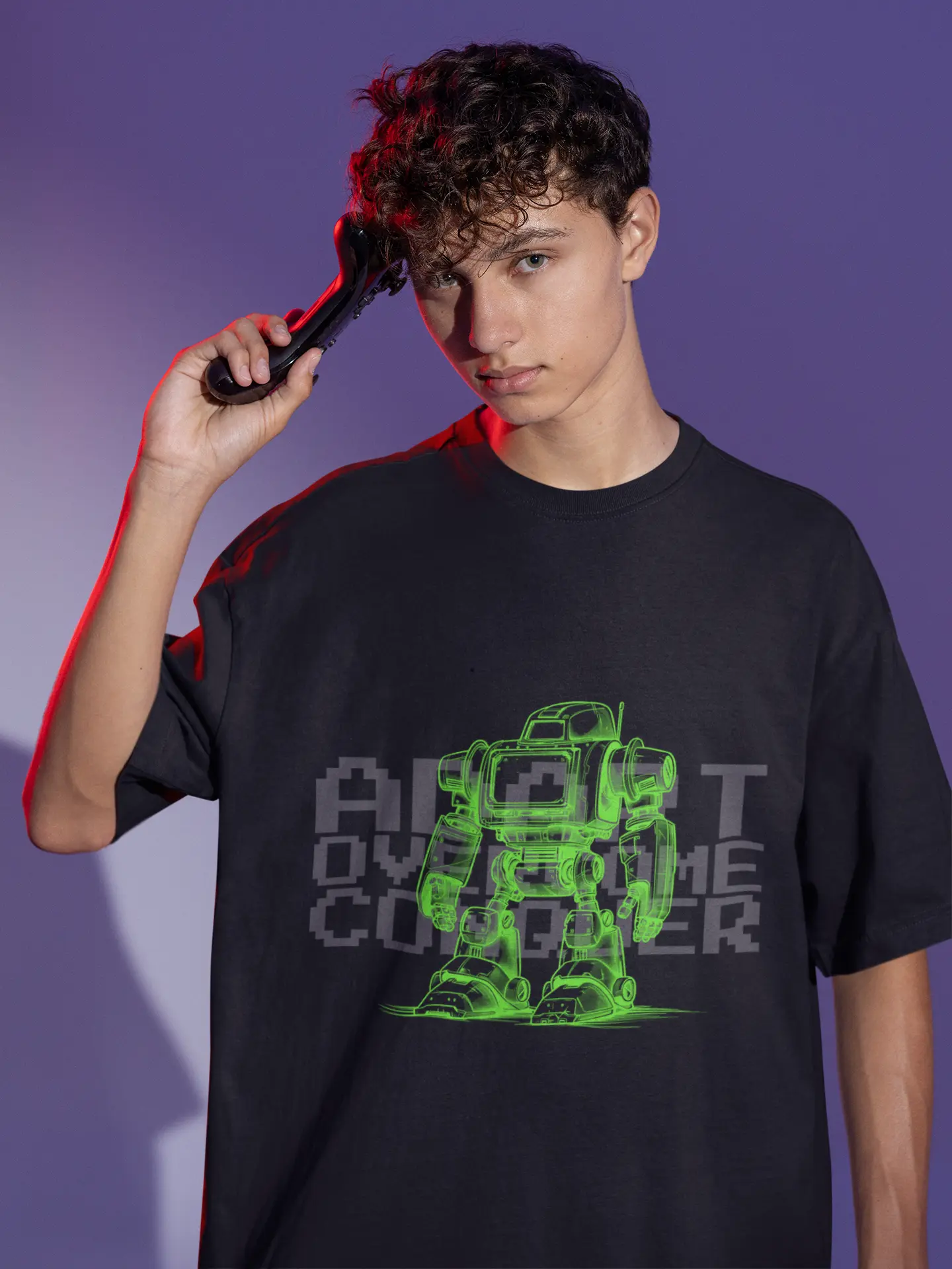 Gaming Graphic Unisex Ovwersized T-Shirt