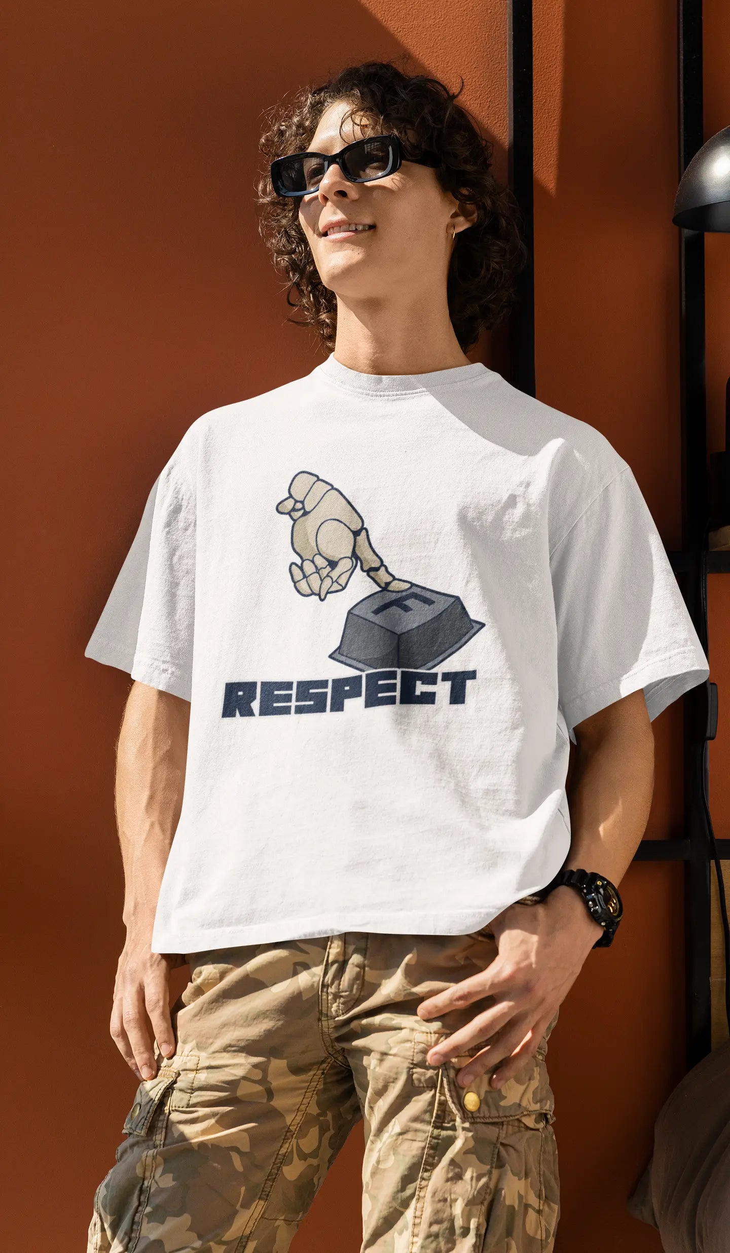 F respect Humorous Graphic Tee - Unisex Oversized Boxy Tee