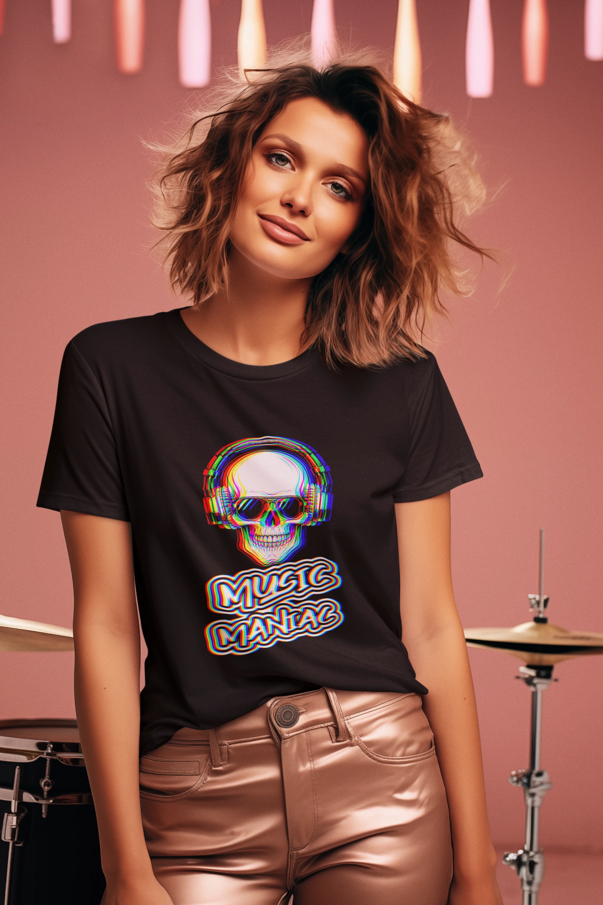 Music Maniac Skull Tee