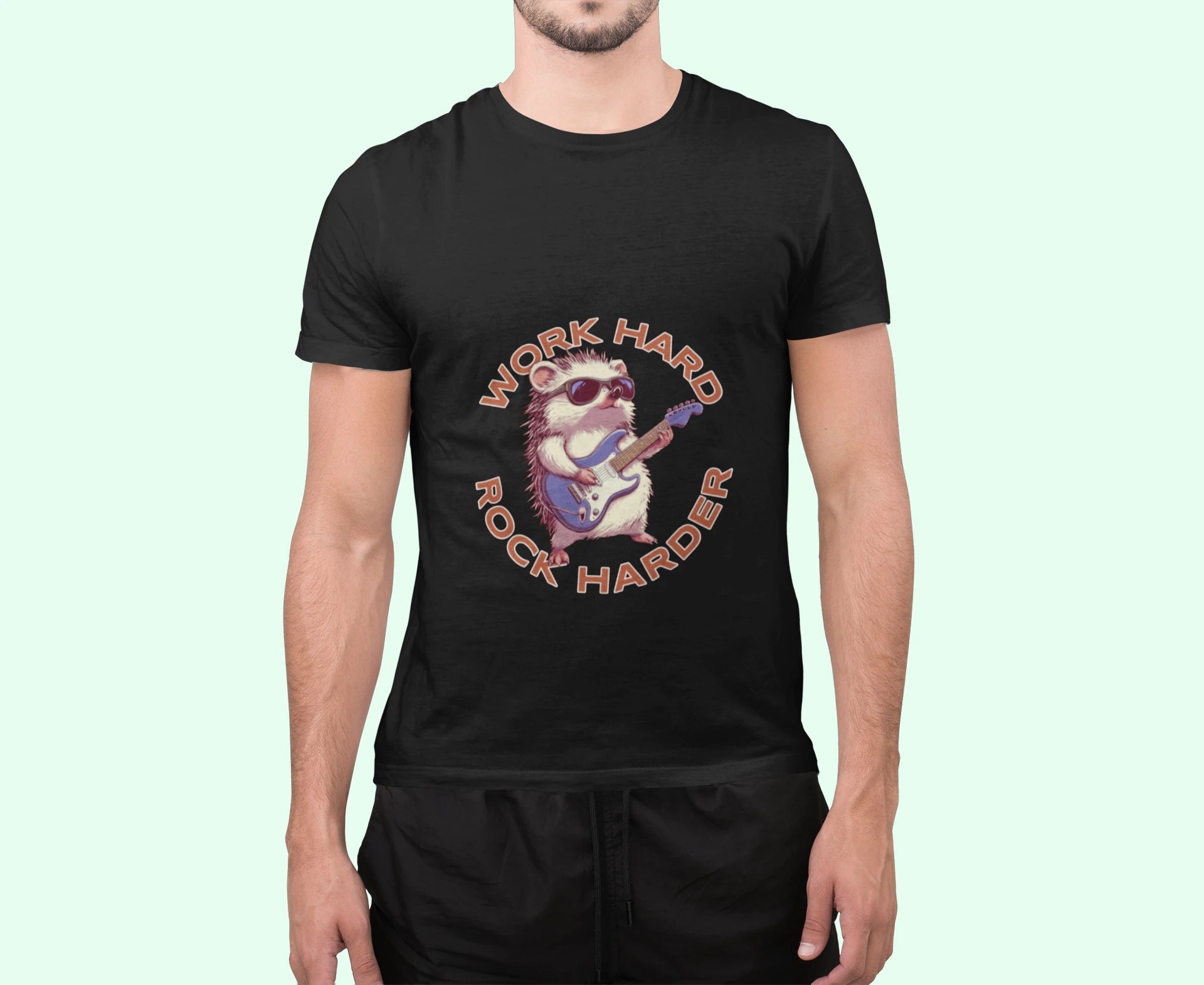 Work Hard Rock Harder Unisex Tee,  Casual Wear T-Shirt